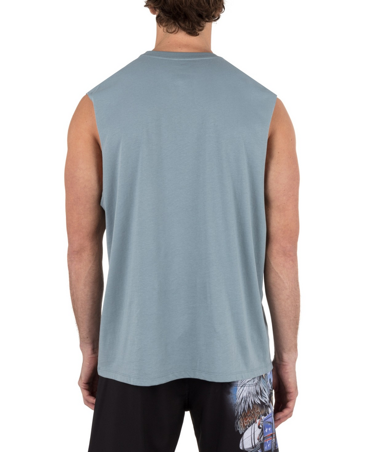 Translation missing: en.Hurley Men's Liberty Muscle Tank Top Premium Cotton Blend Worker Blue-2XL