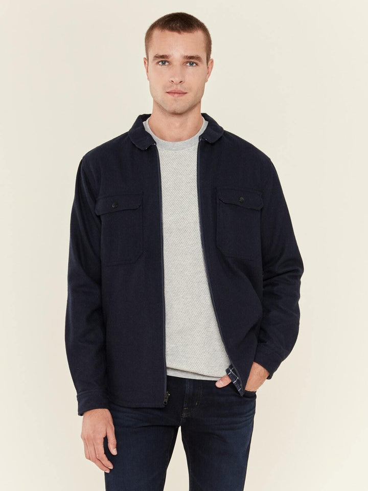 Translation missing: en.Banks Journal Jack Reversible Lumber Shirt Jacket Dirty Denim-Size Small