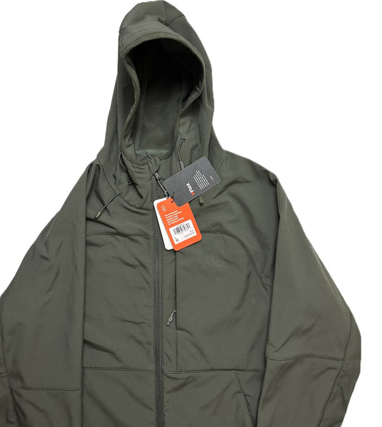 Translation missing: en.Bass Outdoor Mens Firebird Hooded Softshell Rain Jacket in Olive-Small