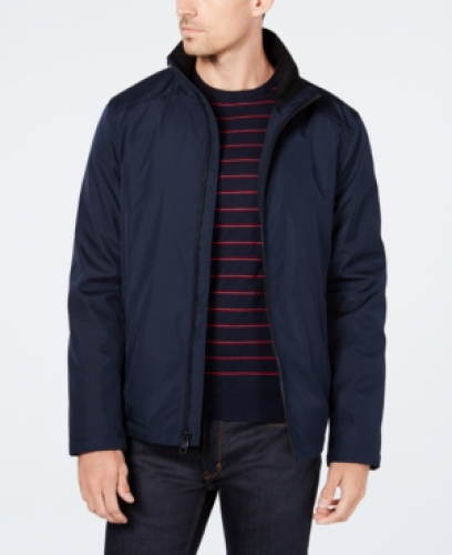 Translation missing: en.Calvin Klein Men's Full-Zip Stand-Collar Lightweight Hipster Jacket Indigo-2XL