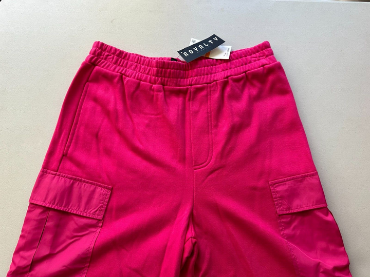 Translation missing: en.Royalty by Maluma Men's Relaxed-Fit Mixed-Media 9-1/2 Utility Shorts Fuchsia-Sm