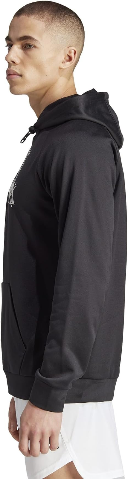 Translation missing: en.Adidas Men's Game &amp; Go Camo Big Logo Training Fleece Hoodie - Black/Grey-2XL