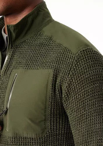 Translation missing: en.Bass Outdoor Sweater Men's Small Green Quarter-Zip Long Sleeve Pullover Patch