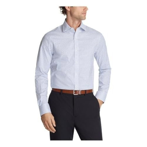 Translation missing: en.Tommy Hilfiger Men's Th Flex Regular-Fit Stretch Dress Shirt Blue-14.5 32/33