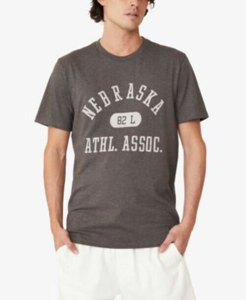 Translation missing: en.Cotton On Men-Tbar Sport T-Shirt  in Charcoal Marle/Nebraska-2XL
