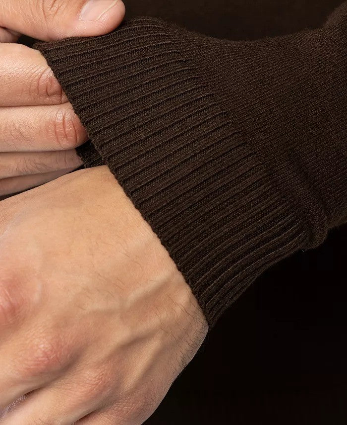 Translation missing: en.X-Ray Men's Basic Crewneck Pullover Midweight Sweater - Dark Brown-Medium
