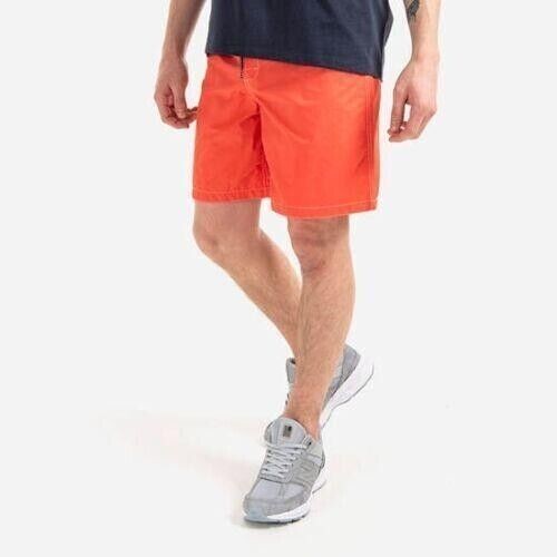 Translation missing: en.A.P.C. Men's Louis Solid Regular Fit Swim Trunks in Coral-2XL