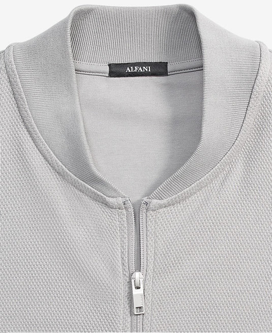 Translation missing: en.Alfani Men's Pique Knit Bomber Jacket Storm Gray-3XL