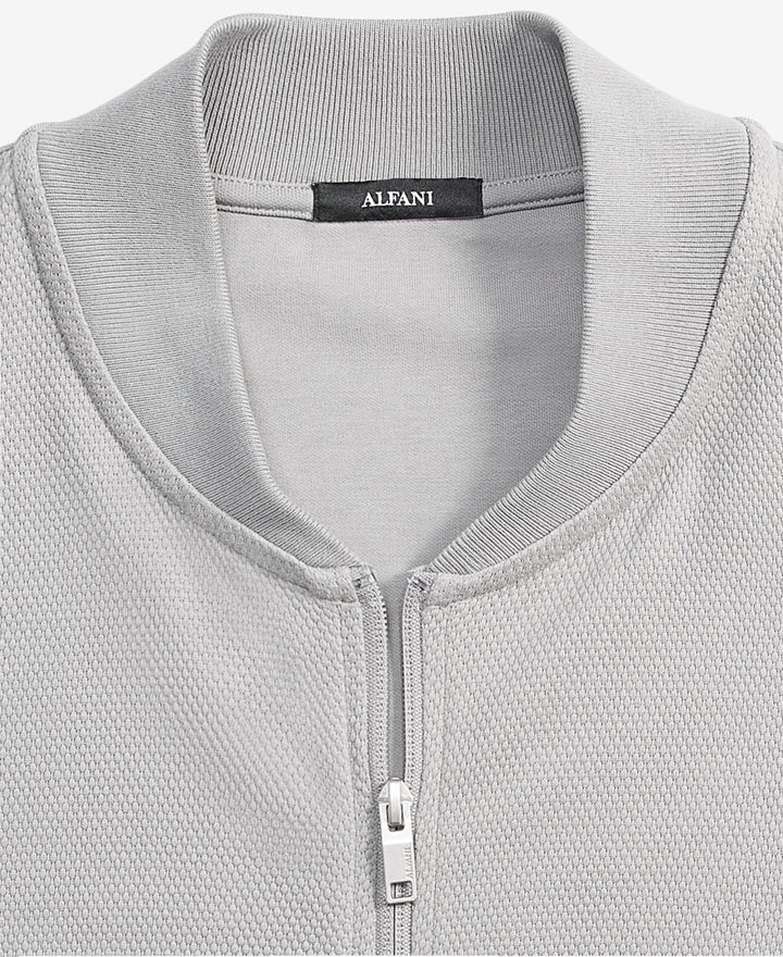 Translation missing: en.Alfani Men's Pique Knit Bomber Jacket Storm Gray-3XL