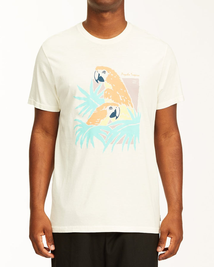Translation missing: en.Billabong Men's Scarlet Short Sleeve Wave Washed T-Shirt Off White-Med &amp; Large