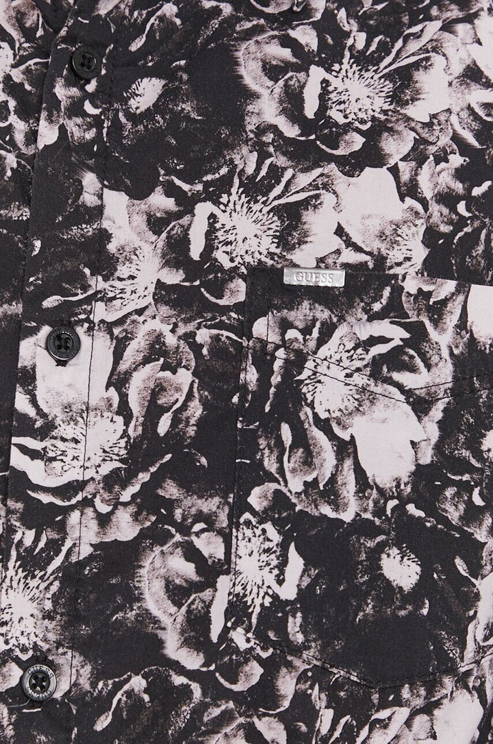 Translation missing: en.GUESS Men's Eco Collins Floral-Print Flower Fantasy Shirt in Black Multi-Large