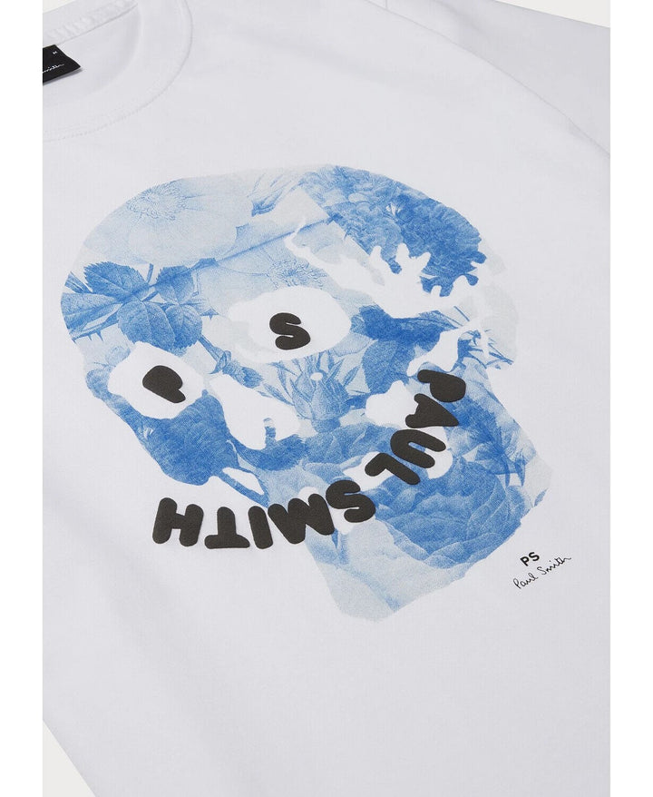 Translation missing: en.PS Paul Smith Men's Regular Fit Skeleton Skull T-Shirt in White-Size Large