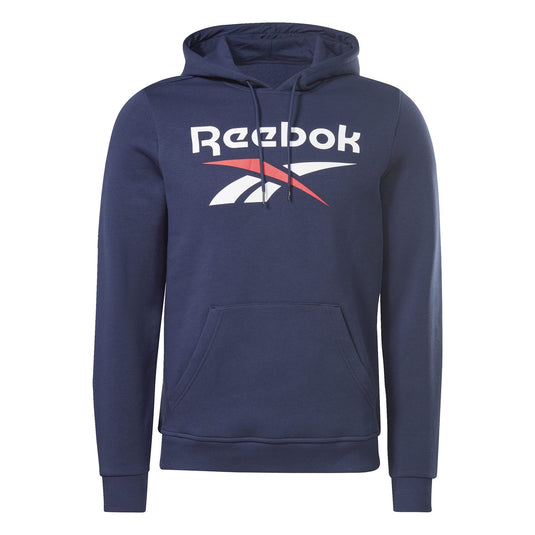 Translation missing: en.Reebok Hoodie Vector Navy Size 2XL Men's Big Stacked Logo Fleece Classic Fit