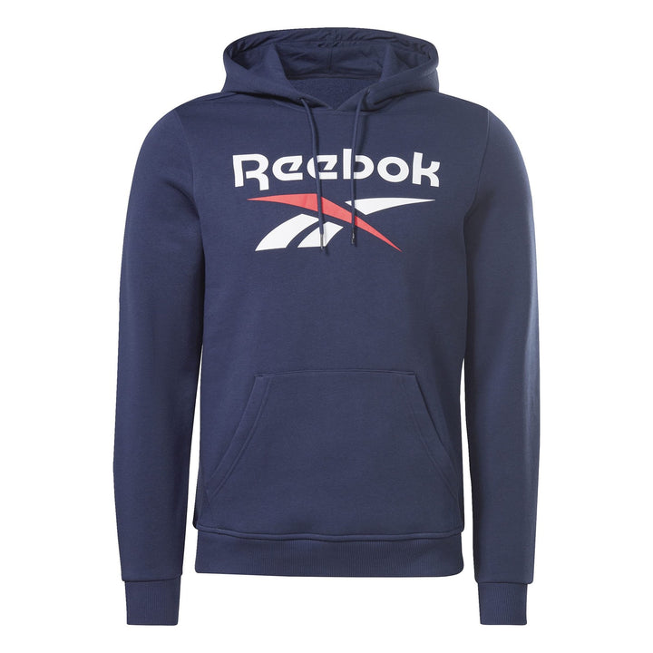 Translation missing: en.Reebok Hoodie Vector Navy Size 2XL Men's Big Stacked Logo Fleece Classic Fit