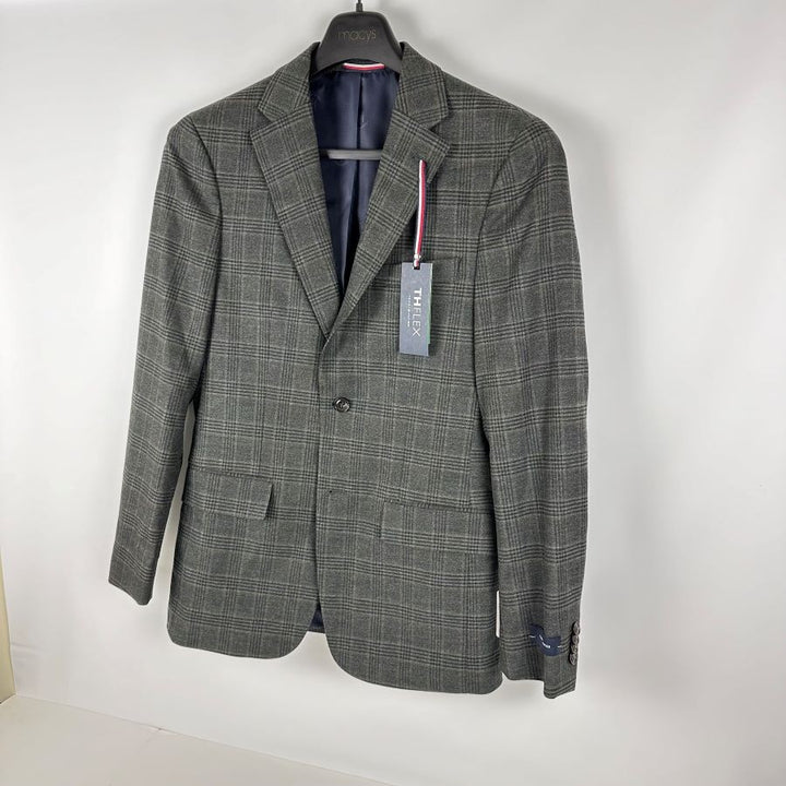 Translation missing: en.Tommy Hilfiger Conrad Men's Modern-Fit TH Flex Plaid Sport Coat-Gray Multi-36R