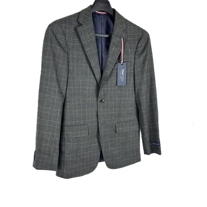 Translation missing: en.Tommy Hilfiger Conrad Men's Modern-Fit TH Flex Plaid Sport Coat-Gray Multi-36R