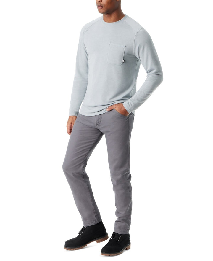 Translation missing: en.Bass Outdoor T-Shirt Men's Size Small Quarry Gray Long-Sleeve Ribbed Pocket