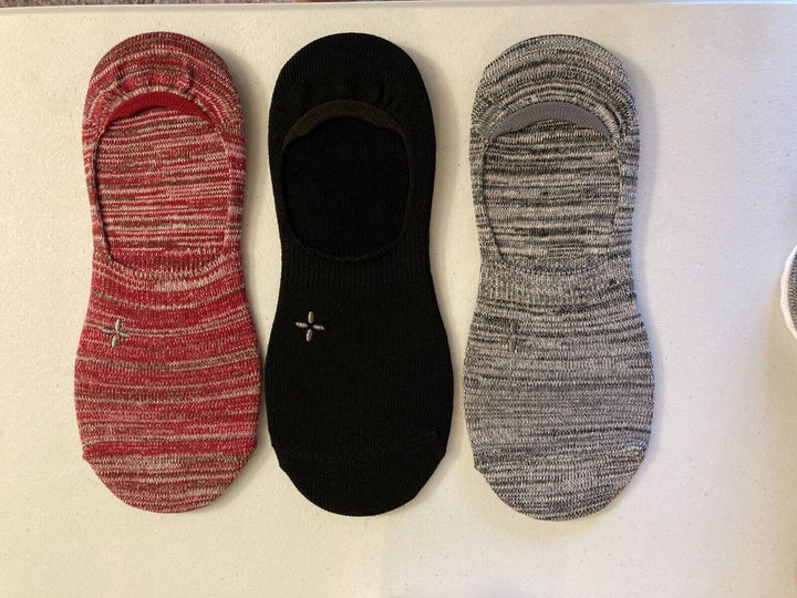 Translation missing: en.Sun + Stone Men's 3-Pk. No-Show Socks Red Multi Size  7-12 Sock Size 10-13