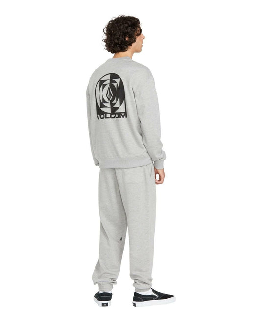 Translation missing: en.Volcom Men's Echo Chamber Crew Neck Fleece Sweatshirt, Heather Grey, Small