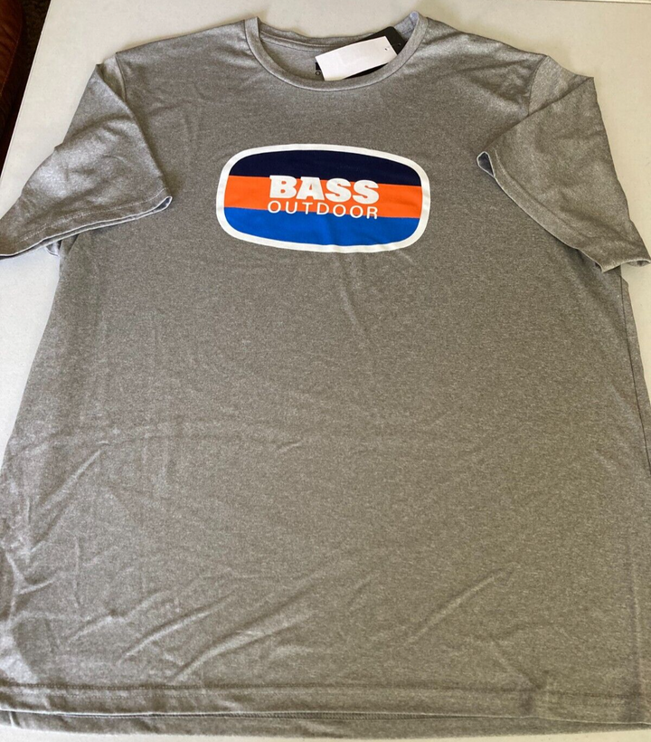 Translation missing: en.Bass Outdoor Men's Performance Graphic T-Shirt UPF50 in Grey Heather-Small