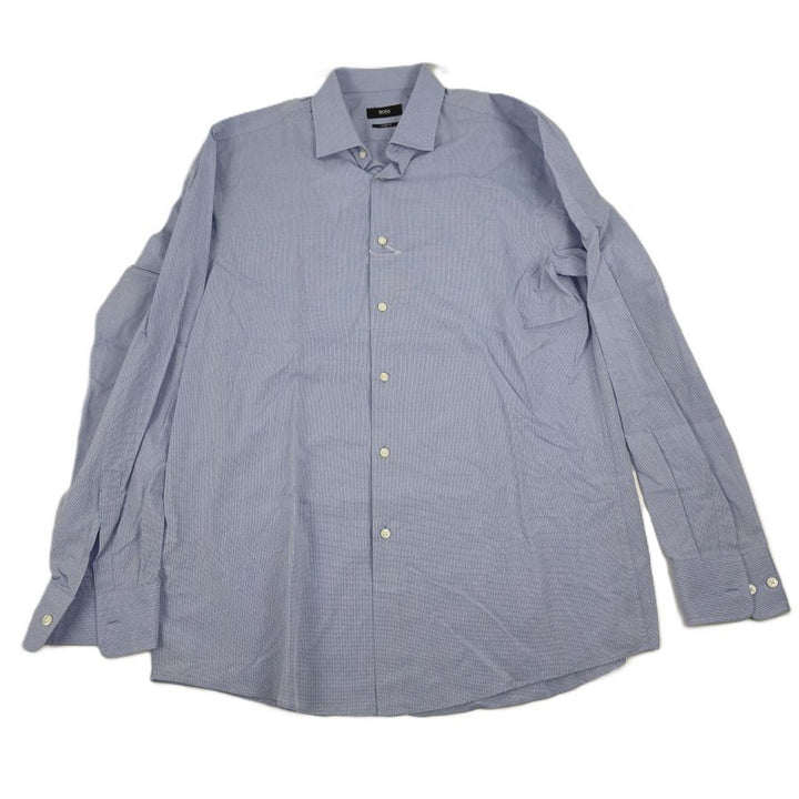Translation missing: en.Hugo Boss Mens Marley Sharp Fit Micro Dot Dress Shirt in Blue-16L 34/35