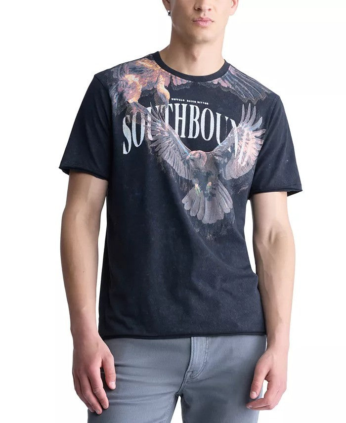 Translation missing: en.Buffalo David Men's Tizro Southbound Graphic Cotton T-Shirt - Black-Medium
