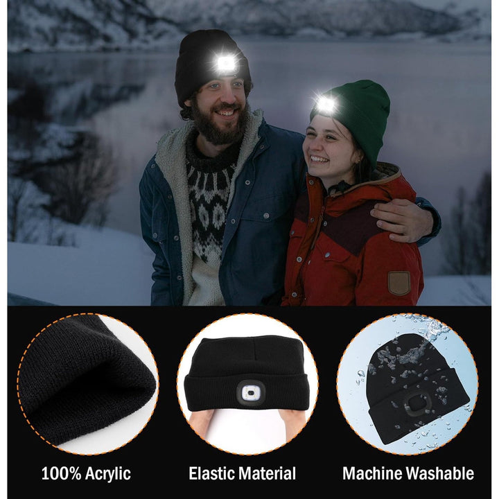 Translation missing: en.Adventure Men's Led Cuffed Beanie - Black-O/S