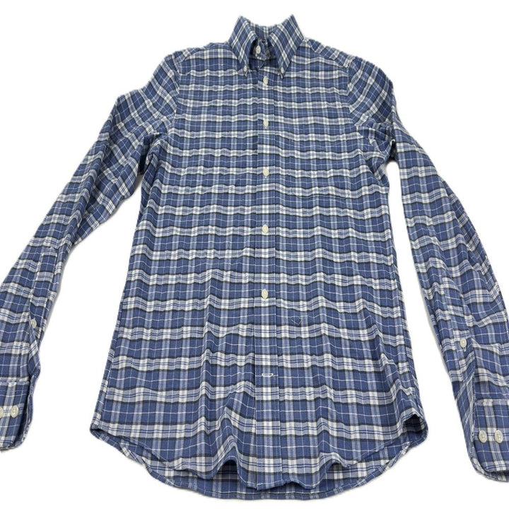 Translation missing: en.Polo Ralph Lauren Mens Soft Stretch Plaid Reg Fit Shirt Shetland Blue-Small