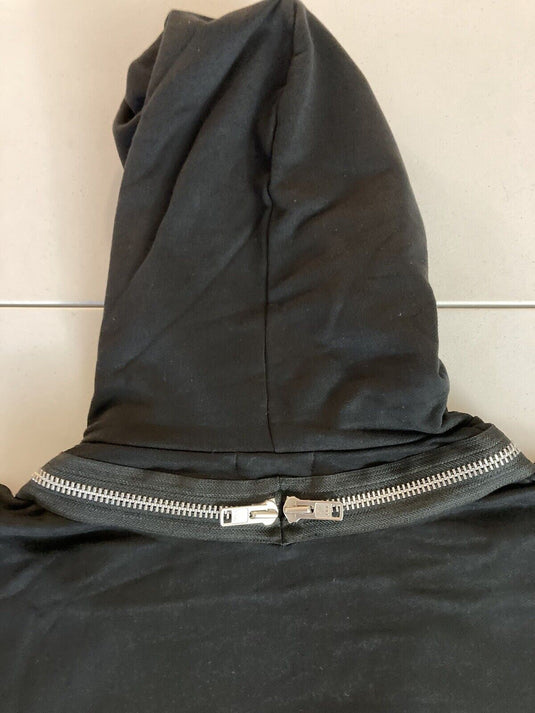 Translation missing: en.Zucca Men's 15 ZIPPED SWEATSHIRT Hoodie Relaxed Fit Black-Medium