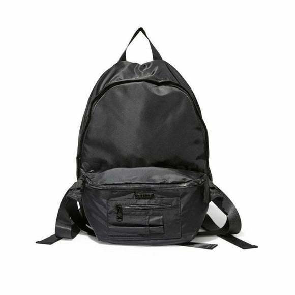 Translation missing: en.Steve Madden Men's Backpack with Large Detachable Fanny Pack in Black