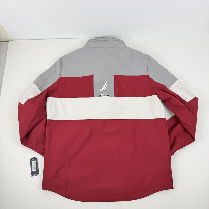 Translation missing: en.Nautica Men's Sport Jacket Size Medium Color Block Red Multi Wind &amp; Water Resist