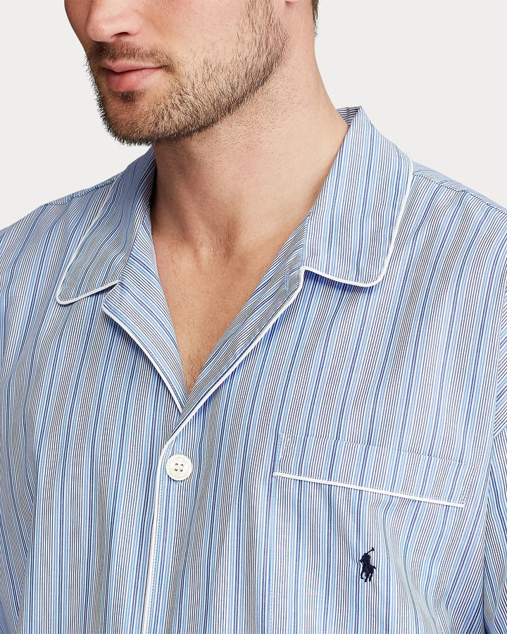 Translation missing: en.Polo Ralph Lauren Mens Big &amp; Tall Blue Men's Pajama Top - Andrew Stripe-1XLT