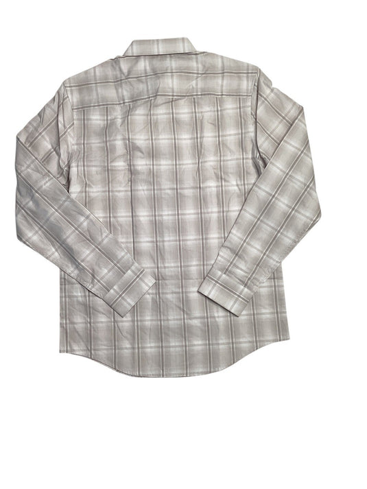 Translation missing: en.Alfani Men's Plaid Print Long-Sleeve Button-Up Shirt London Plane - 2XL