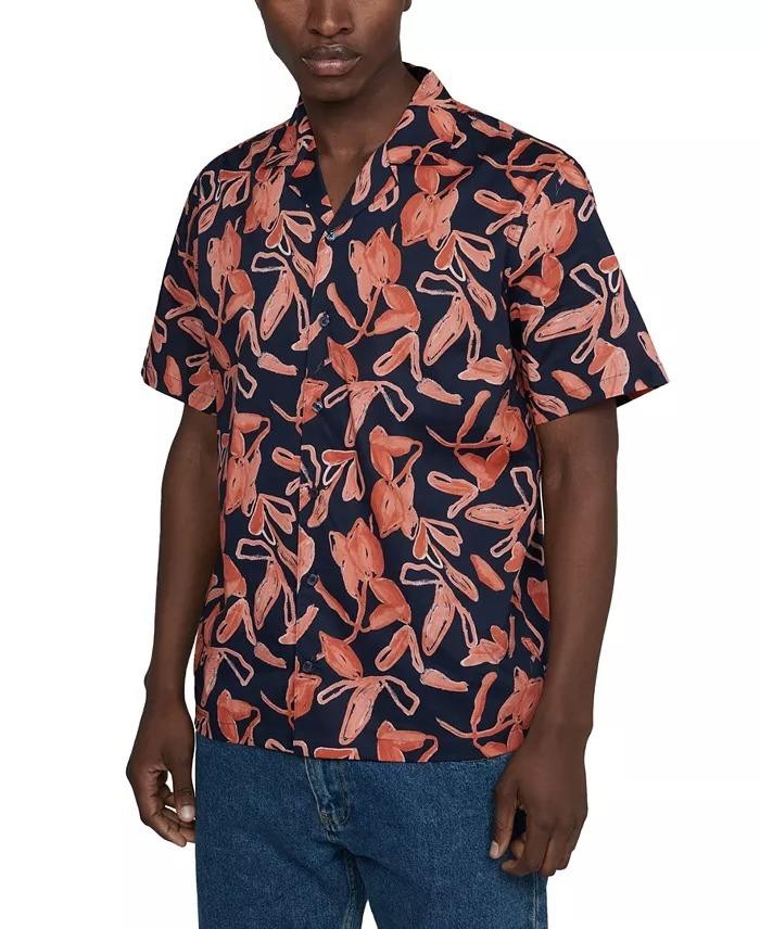 Translation missing: en.Matinique Men's Regular-Fit Abstract Graphic Shirt - Faded Rose-Size Large