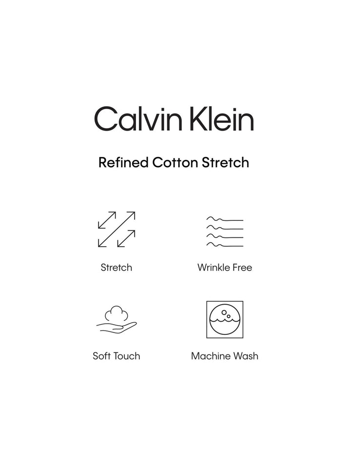 Translation missing: en.Calvin Klein Men's Dress Shirt Slim Fit Refined Cotton Stretch Blue-15 34/35