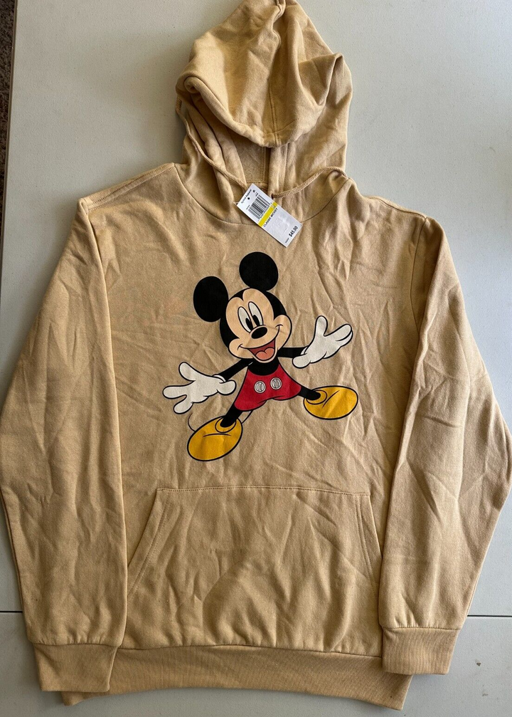 Translation missing: en.Hybrid Apparel Men's Classic Mickey Hoodie Sweatshirt in Sand-Medium