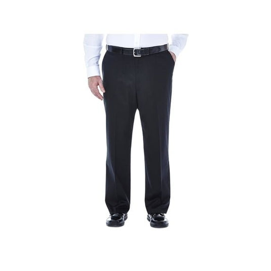 Translation missing: en.Haggar Men's Big &amp; Tall Premium No Iron Khaki Classic Fit Pants Black-48x32
