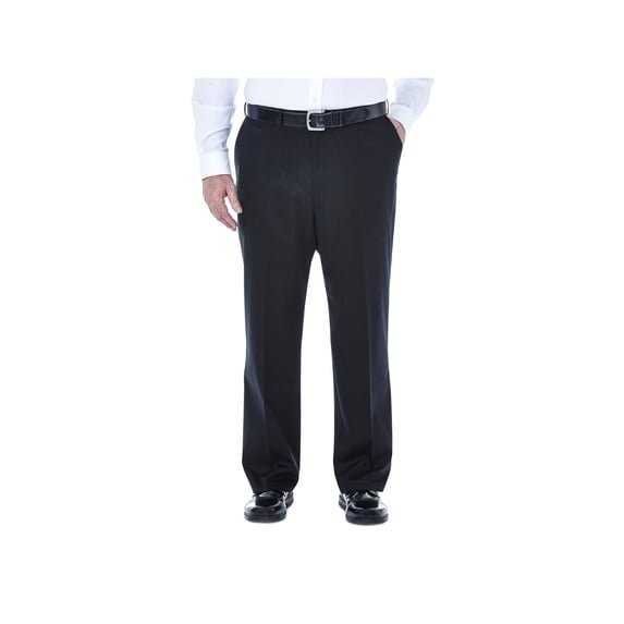Translation missing: en.Haggar Men's Big &amp; Tall Premium No Iron Khaki Classic Fit Pants Black-48x32
