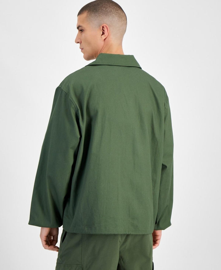 Translation missing: en.Mode of One Men's Relaxed Fit Twill Coaches Jacket Wild Ivy Green-Large