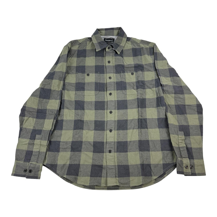 Translation missing: en.Bonobos Flannel Shirt Olive Green Buffalo Plaid Size Large Mens Slim-Fit