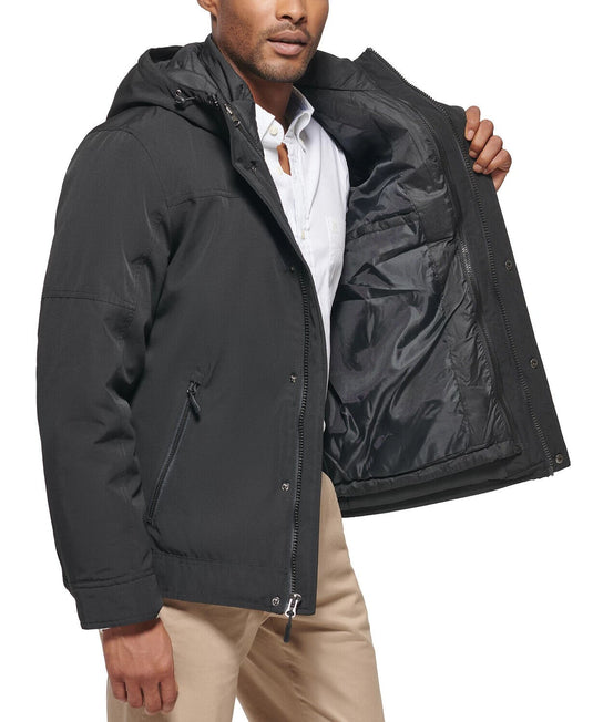 Translation missing: en.Club Room Men's 3-in-1 Hooded Jacket in Black-Size 2XL