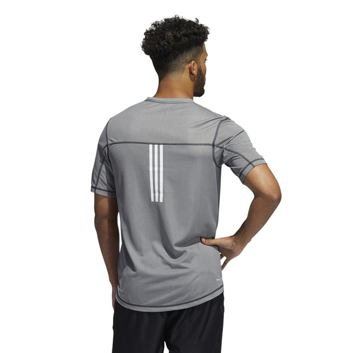 Translation missing: en.adidas Men's PrimeBlue Run For the Oceans T-Shirt Silver GM0471-Small