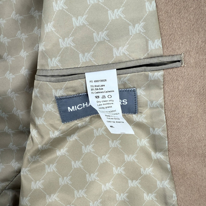 Translation missing: en.Michael Kors Men's Wool Cashmere Silk Luxury Classic Fit Sport Coat Tan-46L