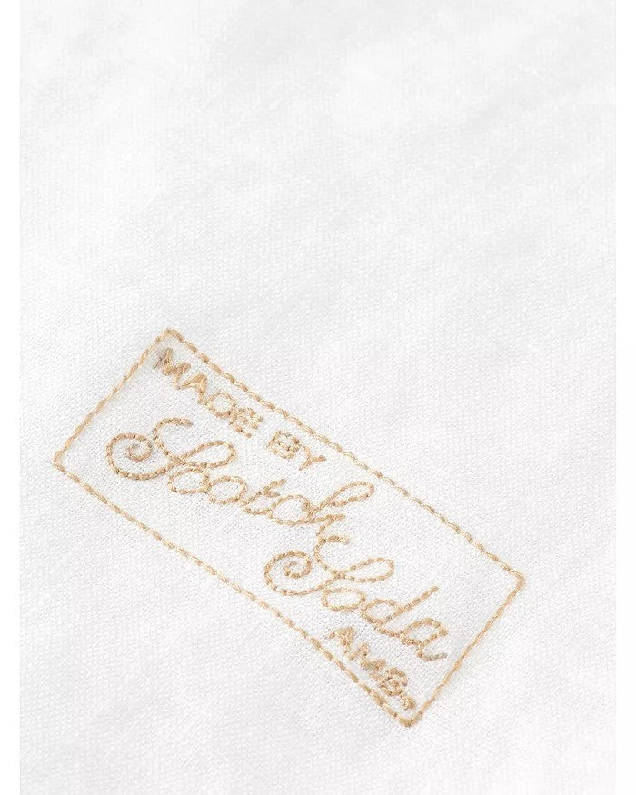 Translation missing: en.Scotch &amp; Soda Men's Reg Fit Linen L/S Shirt with Roll up Sleeves Off White-2XL