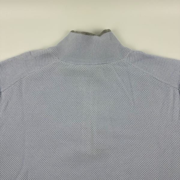 Translation missing: en.The Men's Store Cotton Birdseye Regular Fit Half Zip Mock Neck Sweater Blue-Med