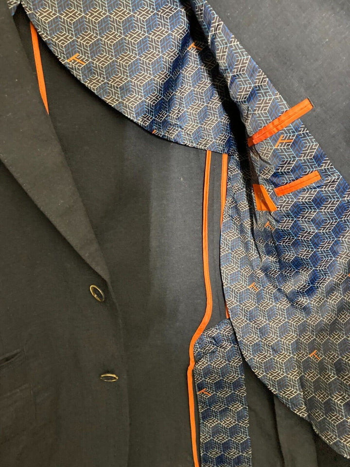 Translation missing: en.Tallia Men's Linen/Cotton Solid Slim Fit Blazer in Indigo-Size Medium 36-38R