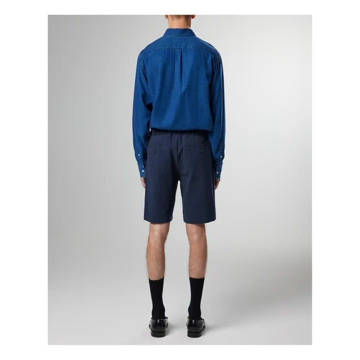 Translation missing: en.NNO7 Theodore Mens Organic Cotton Casual Shorts in Navy Blue-Size  32