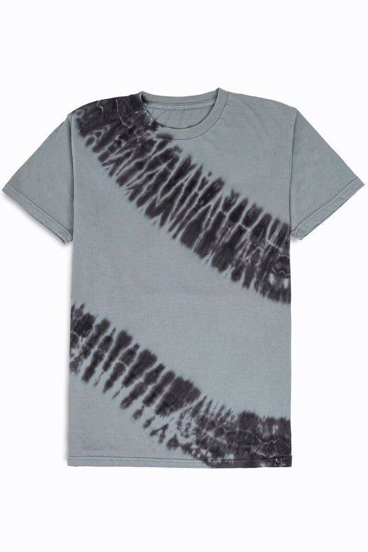 Translation missing: en.Original Paperbacks Portland Diagonal Stripe Tie Dyed Jersey Tee Grey Gunmetal-L