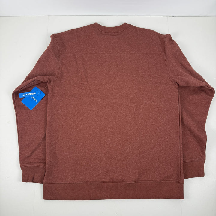Translation missing: en.Columbia Men's Hart Mountain II Crew Neck Sweatshirt - Spice Heather-Size Medium
