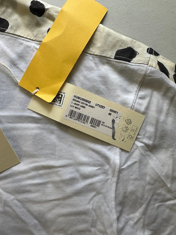 Translation missing: en.Marni Men's Animal-Print Organic Cotton T-Shirt Lily White-EU 46 US Small